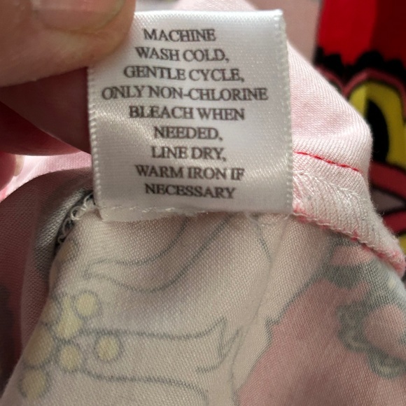 Red Print Jacket 8 Button Up Lightweight Artsy - Picture 6 of 9